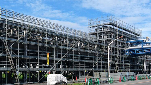 画像：パイプラック足場架設